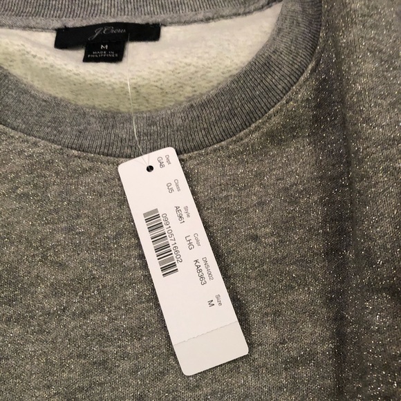 Jcrew lurex shrunken sweatshirt, NWT - Picture 5 of 7